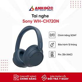 Tai Nghe Bluetooth Sony WH-CH720N - Tai Nghe Chụp Tai Chống Ồn, Pin 50 giờ - Hàng Chính Hãng