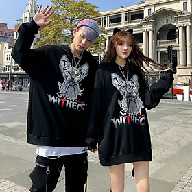 ÁO HOODIE MÀU ĐEN IN HÌNH SIÊU NGẦU