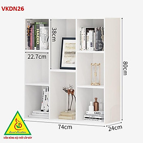 Tủ kệ trang trí VKDN26 - VKDN26A ( 80x74x24) - Gỗ vàng