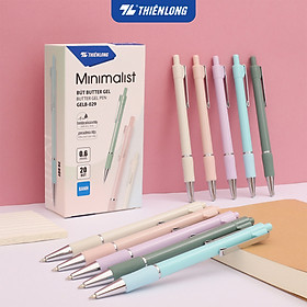 Combo 5/10/20 Bút gel B - Minimalist Butter Gel Thiên Long - Premium tip - Mực Xanh - Màu thân ngẫu nhiên