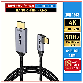 Cáp chuyển từ Type C đầu ngang sang HDMI CHOETECH XCH-1803 (Hàng chính hãng)