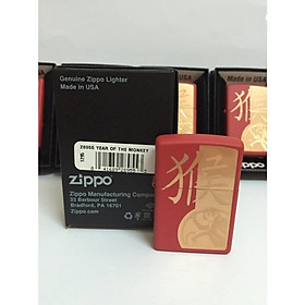 Bật Lửa Zippo Year Of The Monkey Red Matte Chính Hãng Usa