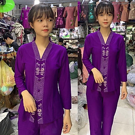 Đồ Lam Đi Chùa # Thun Bà Lai Lắc Sao # Quần Áo Nữ # Đồ Bộ Nữ