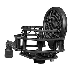 Microphone Shock Mount with Double-layer Metal   Filter, Anti-Vibration