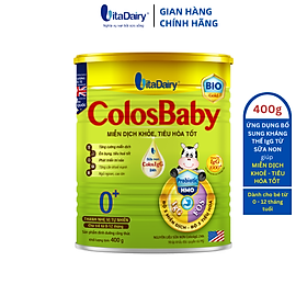 Hình ảnh Colosbaby Bio Gold 0 + 400g hỗ trợ tiêu hóa tốt, miễn dịch khỏe cho bé - VitaDairy