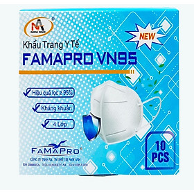 [[COMBO Ưu Đãi 3 Hộp]] - Khẩu Trang Y Tế Cao Cấp FAMAPRO V95 - 4 Lớp Kháng Khuẩn / 95% Lọc Khuẩn, Bụi, Virus Tốt Nhất / Người Lớn - [ CHÍNH HÃNG MỚI 10 Cái/Hộp