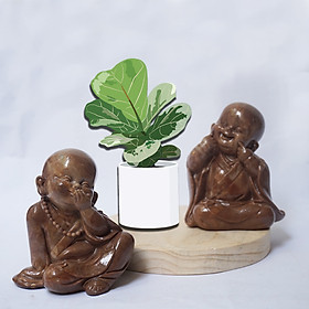 Bộ 2 tượng chú tiểu vui vẻ 03