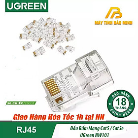 Hộp 50 chiếc hạt mạng RJ45 Ugreen 20331 chuẩn CAT5 chính hãng - Hàng Chính Hãng