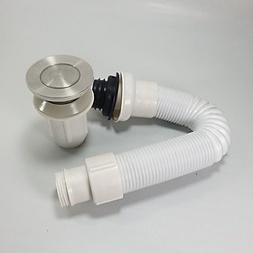 Mua Bộ xả nhấn lavabo chậu rửa mặt ruột Gà  thân co rút  lõi đồng thau HCV2012 mới nhất