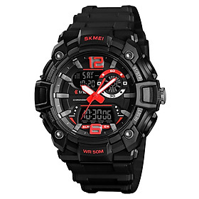 Đồng hồ đeo tay thời trang nam SKMEI, khả năng chống nước tối ưu 5ATM-Màu đỏ