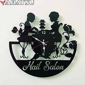 Đồ trang trí tiệm Nail đồng hồ kim trôi đẹp đẳng cấp