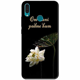 Ốp lưng dành cho Huawei Y9 2019 mẫu Om Mani Cánh Sen Trắng