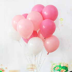 Combo 100 bóng hồng rose, hồng phấn và trắng