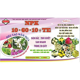 XÔ PHÂN BÓN TẠO MẦM HOA NPK 10-60-10 TE 