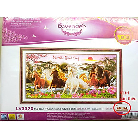 Tranh thêu chữ thập mã đáo thành công LV3370 - 105 x 55 cm - chưa thêu