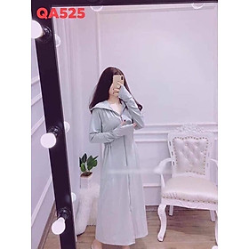 Áo chống nắng thông hơi chất kim cương, áo chống nắng toàn thân thun lạnh - Xanh nhạt