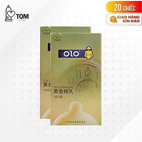 Hộp 10 cái Bao cao su OLO 0.01 Gold - Siêu mỏng, kéo dài thời gian