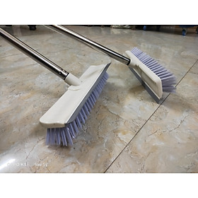 Mua Chổi cước bàn chải Chà Sàn kèm Gạt Nước 2 trong 1 - Cán Inox Dài 115cm