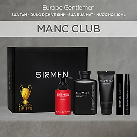 Giftbox Combo 4 MANC CLUB SIRMEN Gồm Sữa tắm gội nam - Sữa rửa mặt nam