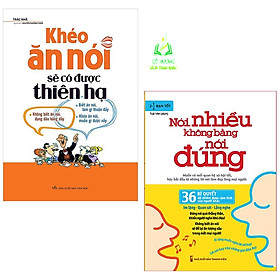 Hình ảnh Sách- Bộ 2 Cuốn Khéo Ăn Nói Sẽ Có Được Thiên Hạ + Nói Nhiều Không Bằng Nói Đúng(TB)