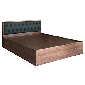 Mua Giường Ngủ Gỗ MDF Phủ Melamine Bọc Nệm Xanh Đậm Hiện Đại Màu Óc Chó HK 577