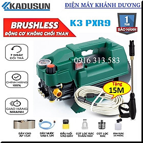 Máy rửa xe Kadusun 2800W| Lõi đồng 100%| Chế độ thông minh Auto Stop| Máy xịt rửa gia đình K3-PXR9| Chỉnh áp lực| Chính hãng