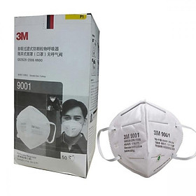 Khẩu Trang Lọc Bụi Bảo Vệ Hô Hấp 3M 9001, Màu Trắng