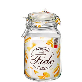 Hũ thủy tinh nắp cài Bormioli Rocco Fido 2L – Kín hơi, bảo quản thực phẩm cao cấp Ý