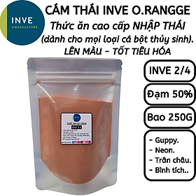 Bao 250G Cám Thái Inve 2/4 - 2.4 O.range - Thức ăn cá bột cao cấp NHẬP THÁI | Hingaostore