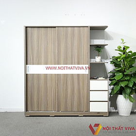 Mua Tủ Áo Góc Cửa Lùa Màu Nâu Có Kệ Trang Trí Hiện Đại Đẹp Giá Rẻ