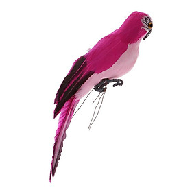 Parrot Artificial Bird Figurine Realistic Home Garden Decoration Ornaments