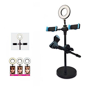 Mua Bộ kẹp micro thu âm livestream đa năng 3in1 có đèn LED tích hợp giá kẹp đa điện thoại RX-320B
