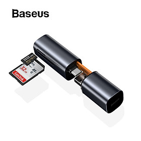 Đầu đọc thẻ nhớ đa năng cổng giao tiếp USB/ Type C Baseus Mini Cabin Card Reader cho Smartphone/ Tablet/ Macbook / Laptop (TF/SD Card Reader) - Hàng chính hãng
