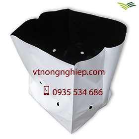 1kg Túi bầu ươm cây 2 Da 20x40 Trắng + Đen trồng cây