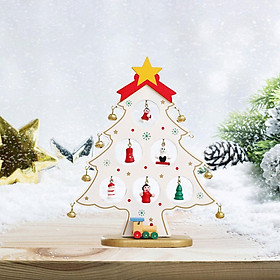 Desktop Wooden Christmas Tree Decor Christmas Ornaments Table Christmas Tree Ornament for Holiday, Birthday, Xmas Party