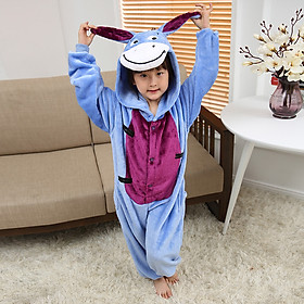 Bộ Đồ hình thú liền thân lông mịn Pijama dành Cho Người Lớn và Trẻ Em Hoạt Hình Cosplay