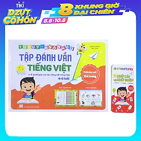 COMBO Vở Tập Đánh Vần Tiếng Việt + 40 Thẻ Học Flashcard Giúp Phát Triển Trí Não, Tăng Khả Năng Học Hỏi Cho Bé - TẶNG 1C BÚT CHÌ HÌNH THÚ