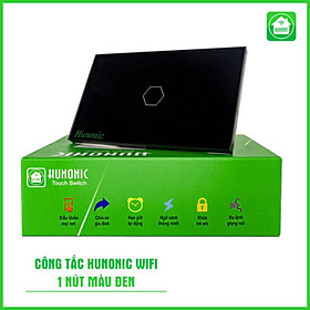 Công tắc thông minh wifi HUNONIC, không cần bộ điều khiển trung tâm, mặt kính cường lực cao cấp