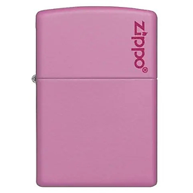 Bật Lửa Zippo Chính Hãng Mỹ Màu Hồng Matte – Vỏ Đồng Sơn Tĩnh Điện, Chống Gió, Khắc Logo Cá Tính