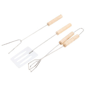 Outdoor Tableware Cookware BBQ Fork Shovel Food Clamp Clip Cooking Utensils