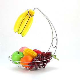 Fruit Stand Vegetables Basket Counter Top Fruit Basket Bowl Storage for Kitchen Home Metal Cast Iron