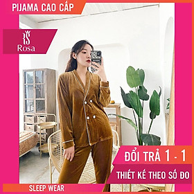- Set Pijama Vest Nhung Màu Da Bò - Mã T102