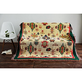 Thảm cotton phủ ghế sofa Thảm khăn trang trí Màu Thổ cẩm