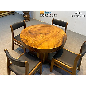 Mua Bàn Ăn Gỗ Me Tây  Bàn Sân Vườn Gỗ Me Tây  Bàn Gỗ Me Tây Nguyên Tấm Rộng 95cm Dày 10cm