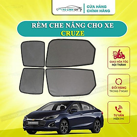 Rèm che nắng nam châm cho xe Chevrolet Cruze, bộ 4 tấm cho 4 cửa, hàng loại 1 cao cấp nhất, vừa khít kính