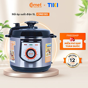 Mua Nồi áp suất điện Comet CM6150 5 lít – 900W  5 chế độ nấu  lòng chống dính  hàng chính hãng