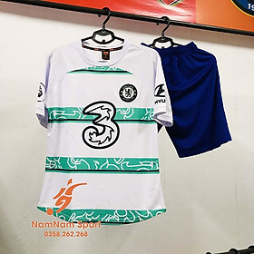 Hình ảnh Siêu phẩm mẫu quần áo đá banh đá bóng  CLB Chelsea trắng 2022-2023 mẫu áo gai lạnh cao cấp