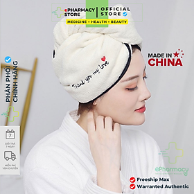 Mua Khăn Quấn Tóc  Mũ Tắm Trùm Đầu ủ tóc siêu thấm  làm khô tóc siêu nhanh ePharmacy