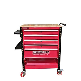 Mua TỦ ĐỒ NGHỀ 1 KHAY 1 NGĂN KÉO TO 4 NGĂN KÉO NHỎ CÓ MẶT BÀN GỖ STRONGER TOOL