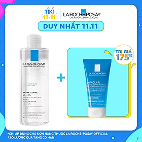 Bộ sản phẩm nước tẩy trang làm sạch sâu giàu khoáng dành cho da nhạy cảm La Roche Posay Micellar Water Ultra Sensitive Skin